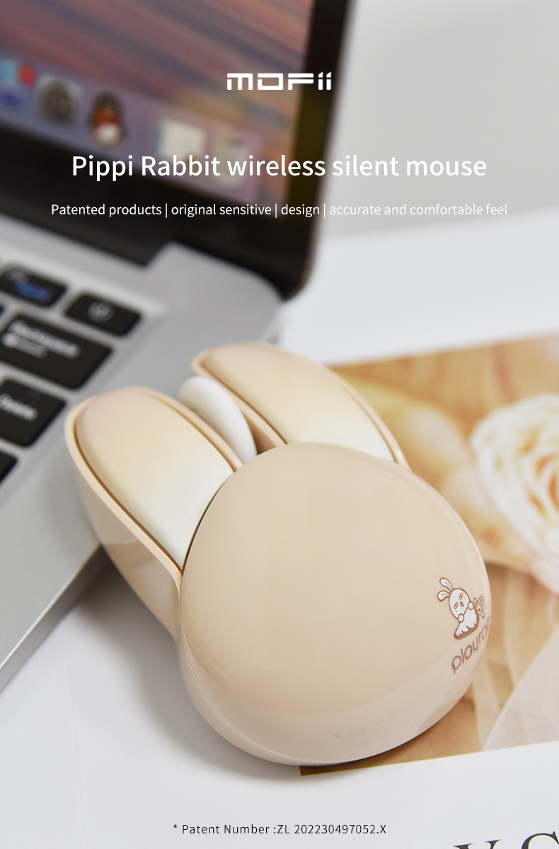 Mofii Skyscraper M6 Mice Rabbit Fairy Mouse Wireless 2.4G Office Mini Hare Animal Year Creative Cartoon Bunny Mouse