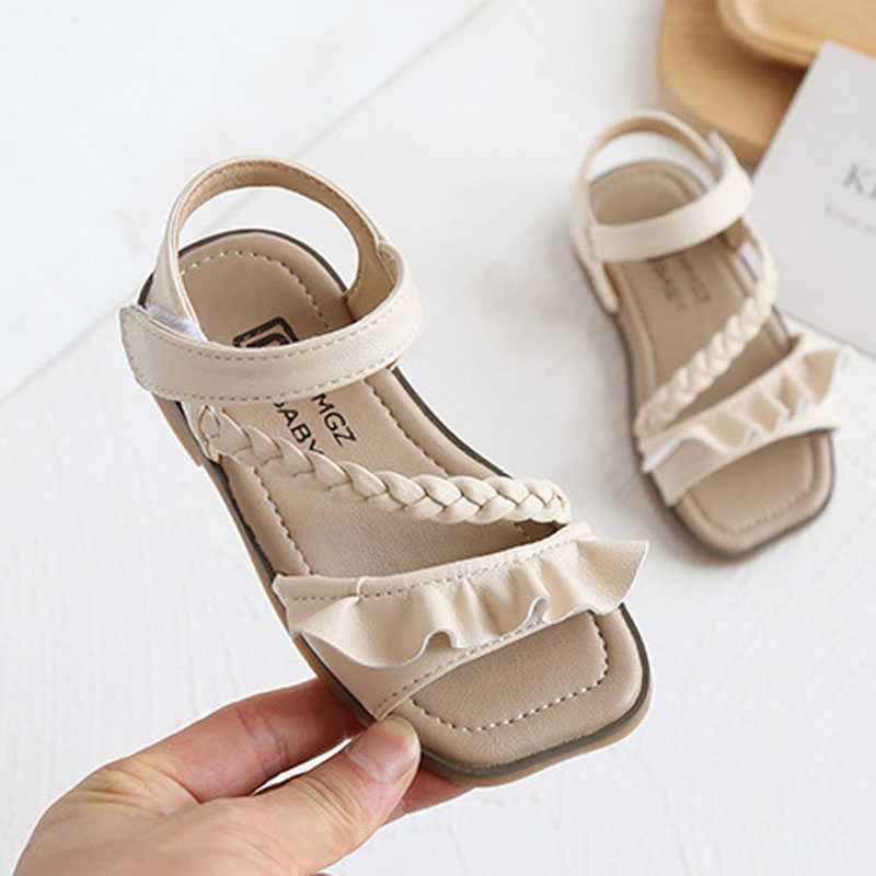 Sandalen Princess Casual Sandals For Girls 2022 Nieuwe zomer Kids Roman Sandalias Kinderen Fashion Soft Sole Beach schoenen Maat 22-31 CSH1314 R230220