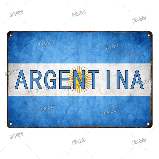 Bandeira country Poster de metal vintage retro decoração de lata de lata bar cafe de parede de arte de arte para decoração de sala de estar moderna estética 20x30cm wo3