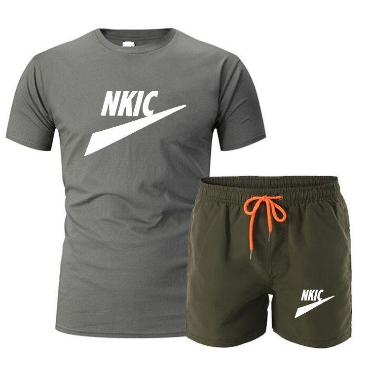 Sommer Männer Marke Sets Trainingsanzug 100% Baumwolle T Shirt Männer Kleidung Mode Streetwear Einfarbig Anzug Männlich Casual Sportswear 2 stück Kurze Outfits