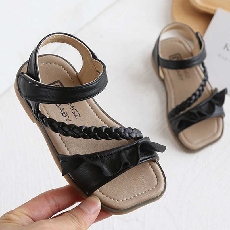 Sandalen Princess Casual Sandals For Girls 2022 Nieuwe zomer Kids Roman Sandalias Kinderen Fashion Soft Sole Beach schoenen Maat 22-31 CSH1314 R230220