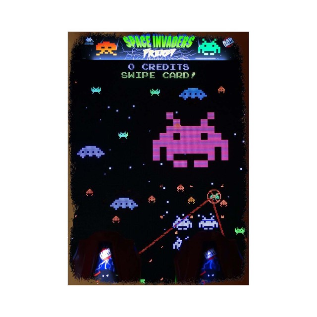 Collezione di dipinti dal design divertente di giochi classici nati negli anni '70 e '80 Super Space Invaders Videogioco Targa in metallo Targa in metallo Poster retrò Decorazione da parete Dimensioni 30X20 cm