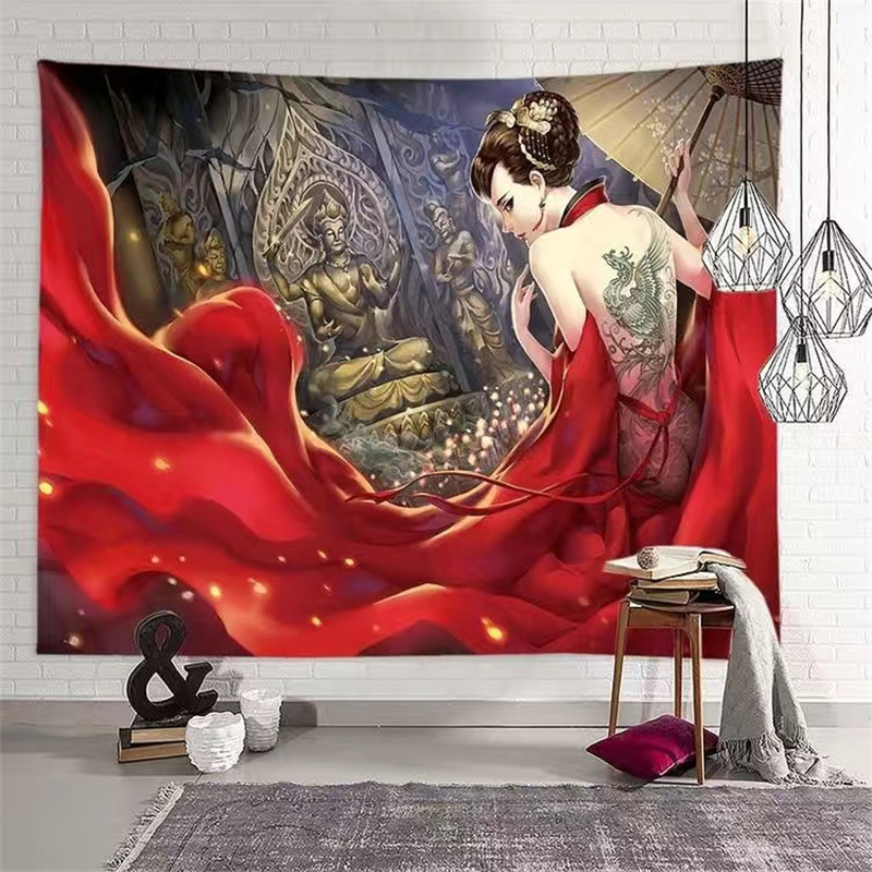 Background cloth ins hanging cloth Nordic tapestry anchor bedroom dormitory room renovation layout bedside cloth hanging picture wall cloth