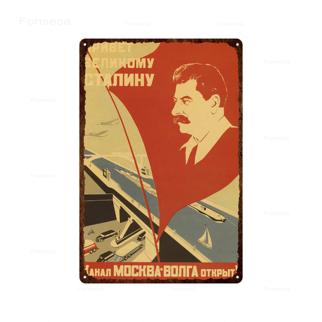 Affiche Vintage de propagande russe en étain, la course à l'espace, panneau métallique rétro de l'urss, décoration murale, plaques en étain, décoration d'intérieur, signes personnalisés, taille 30x20 w01