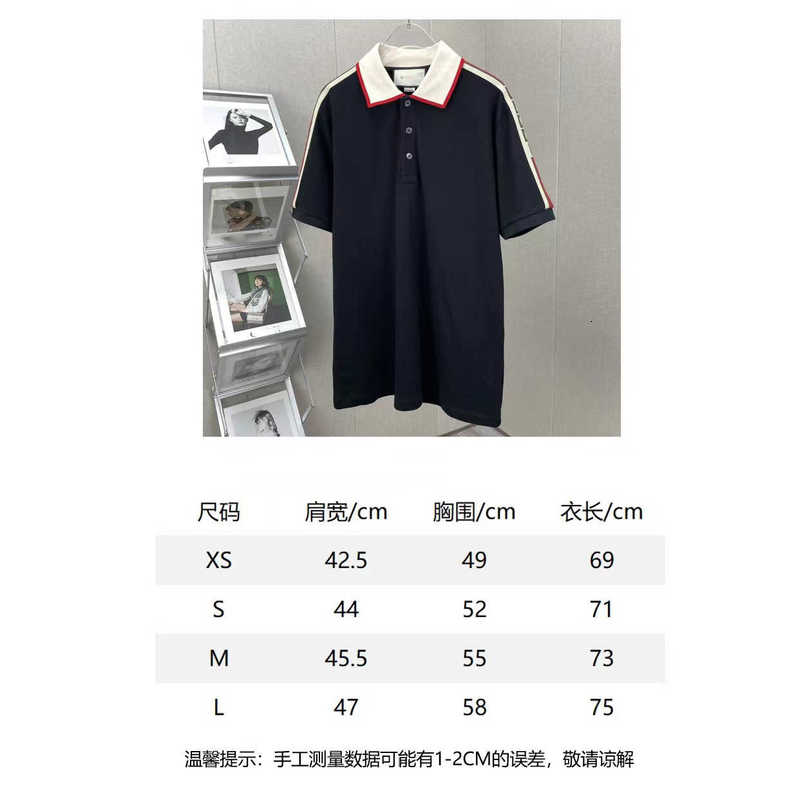 Men's T-Shirts designer classic ribbon POLO short-sleeved cotton T-shirt for men and women casual original quality D9TX