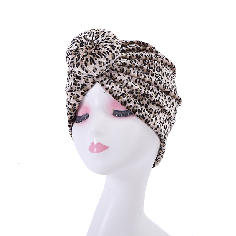 Haarschmuck Mode Elegant Leopard Schal Hut Winter Flanell Donut New Warm Mond Turban Motorhaube Muslimische Frauen Hijab Caps