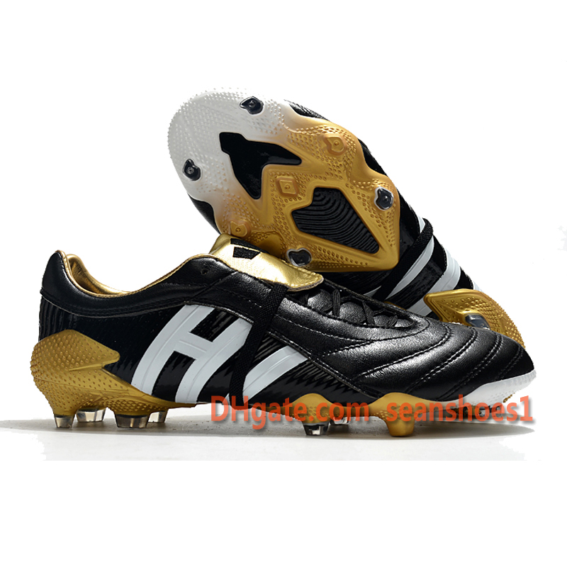 حقيبة الهدايا جودة كرة القدم أحذية المفترسة النبض UCL FG Soccer Shoes for Blue Black Gold Silver Firm