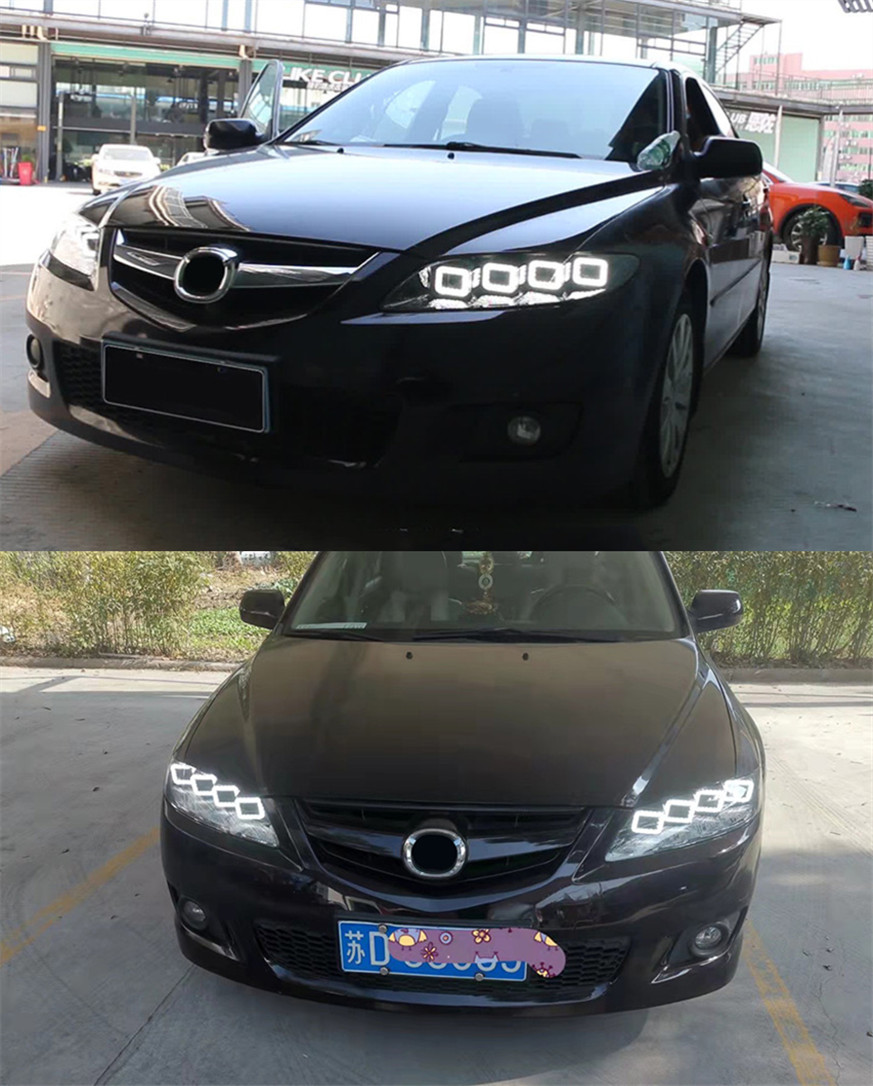 Car Styling Head Lamp for Mazda 6 Headlights 20 04-20 15 Mazda6 All LED Headlight LED DRL Dynamic Signal Angel Eye Accessories