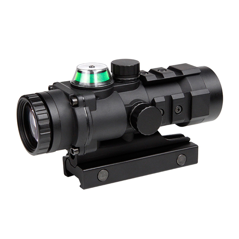 3x32 Rifle Scope Tactical Red Dot Fibra Óptica Holográfica Colimador 3X Lupa Vista Vermelho ou Verde Iluminado Com 20mm Weaver Mount Hunting