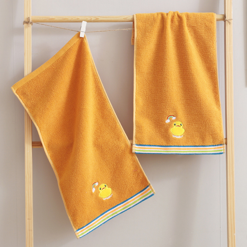 Cute Cotton Cartoon Towels Children Thick Absorbent Towel Baby Face Wash Towel Animal Embroidery Home Towels