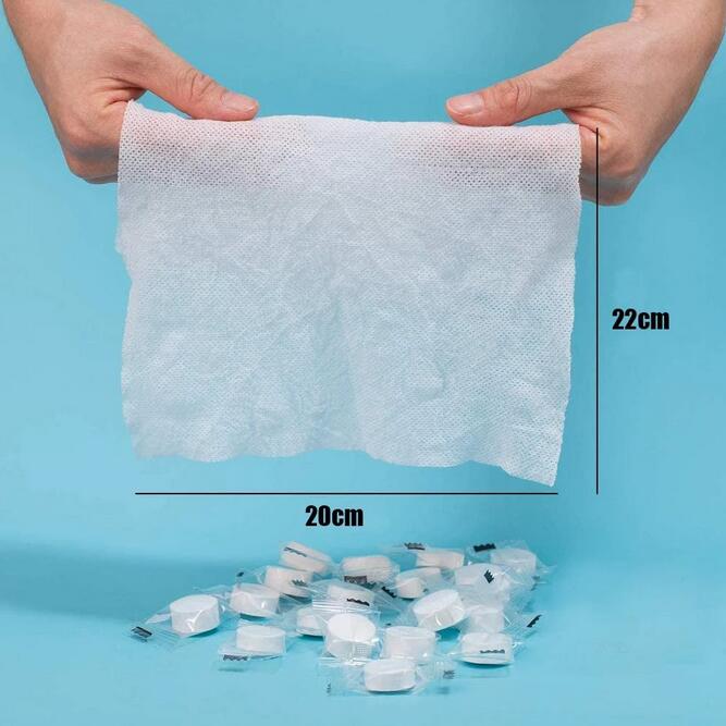 Compressed Towel Wet Wipes Paper Face Towel Tablet Disposable Napkin Portable Magic Towel Coin Tissues Make Up for Travel