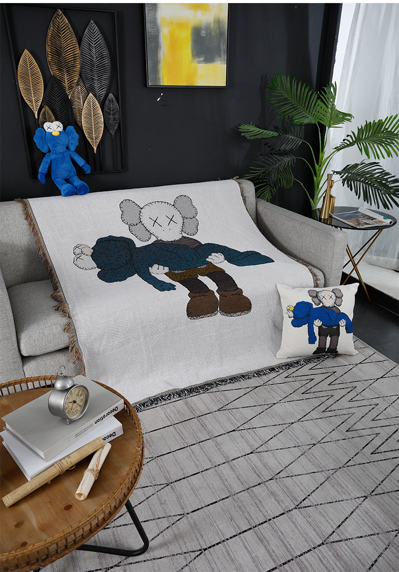 Manta de hilo de algodón de dibujos animados de Princess hug Sesame Street, silla individual, ropa de cama, manta, sofá, cojín, ropa de cama suave, tapiz decorativo