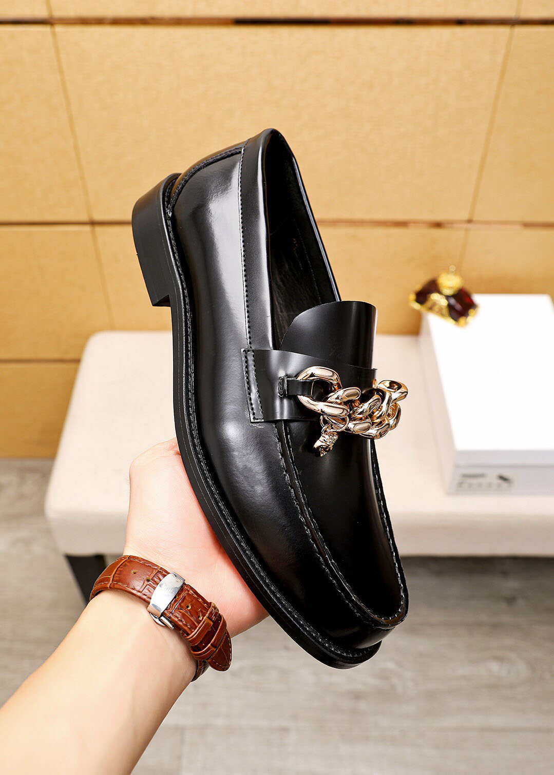 جديد 2023 الرجال لباس مصمم أحذية مصمم عمل متسكعون العلامة التجارية غير الرسمية لأحذية القيادة أحذية الرجال الشقق الجلدية الأصلية الحجم 38-45