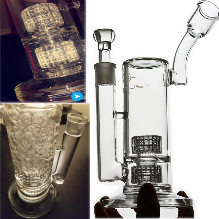 Yerçekimi Cam Bong Fıskiye Sigara Boru Nargile Recycler Dab Kuleleri 18mm kase Kül Catcher ile Su Bongs