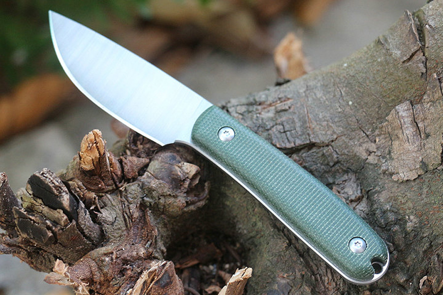 Hot M6700 Survival Straight Hunting Knife 14C28N Satin Drop Point Blade CNC Full Tang Flax Handle Outdoor Hunting Fishing Fixed Blade Knives with Kydex