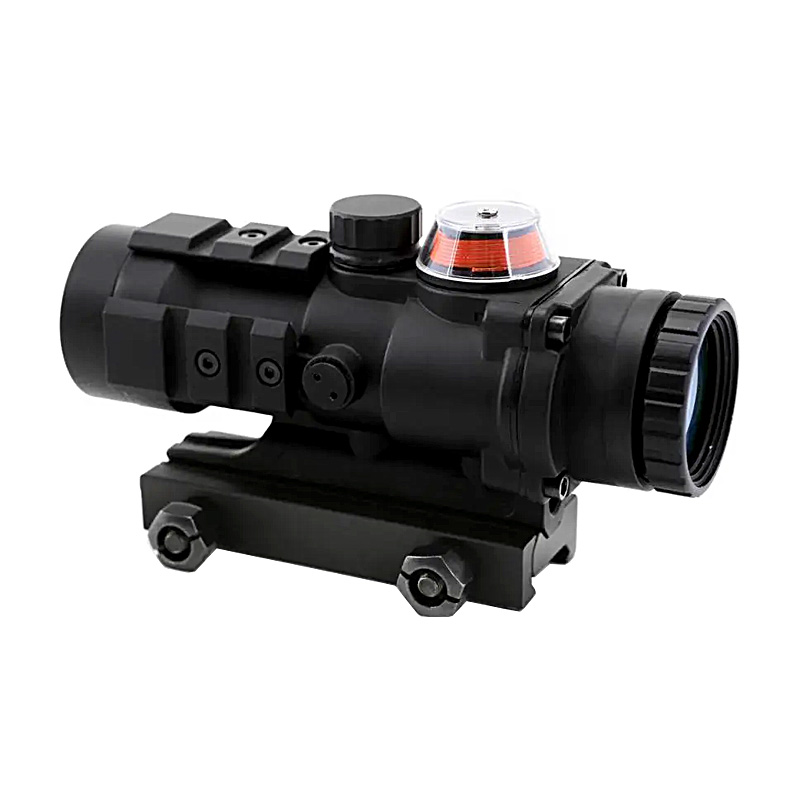 3x32 Rifle Scope Tactical Red Dot Fibra Óptica Holográfica Colimador 3X Lupa Vista Vermelho ou Verde Iluminado Com 20mm Weaver Mount Hunting