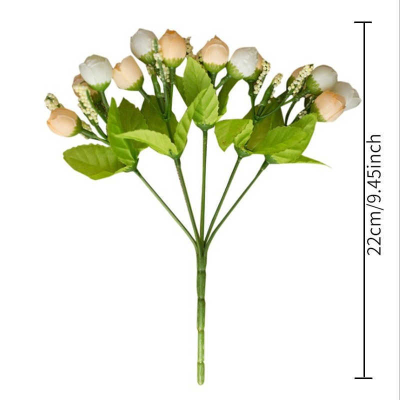 装飾花の花輪人工花ピンクシルクローズブライダルウェディングパーティーガーデンテーブル秋の装飾アクセサリー偽の花植物T230217