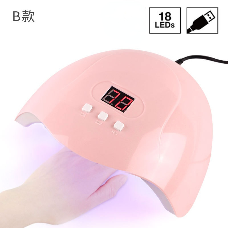 Taşınabilir Pembe Tırnak Kurutucu Makinesi UV LED LAMP 30/60/90S Zamanlayıcı USB Kablo Ev Kullanın Tırnak UV Jel Vernik Kurutucu LED Tırnak Lambası Aracı