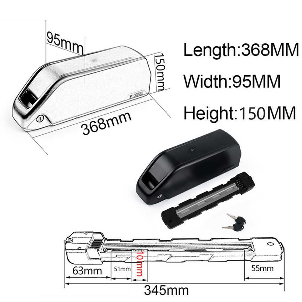 Polly Jumbo Ebike Li-ion Batteri Pack 72V 60V 52V 48V 36V Downtube 21700 Litiumjon Electric Bicycle Batteria 1000W 1500W 2000W