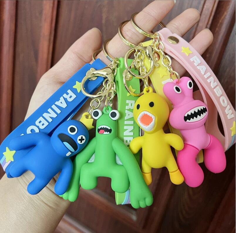 Cartoon Rainbow Friends Charms Jewelry KeyChain Backpack Key Ring Accessories Hanger