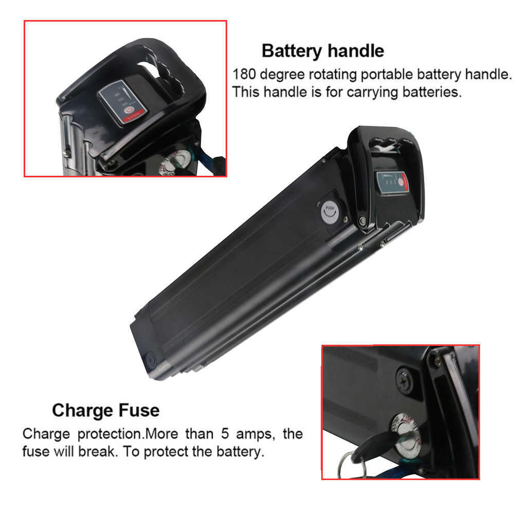 Electric Folding City Bike Ebike Battery Silver Fish 36V 10Ah 13Ah 15Ah 48V 20Ah 350W 500W 750W Motor Power Battery Pack Akku