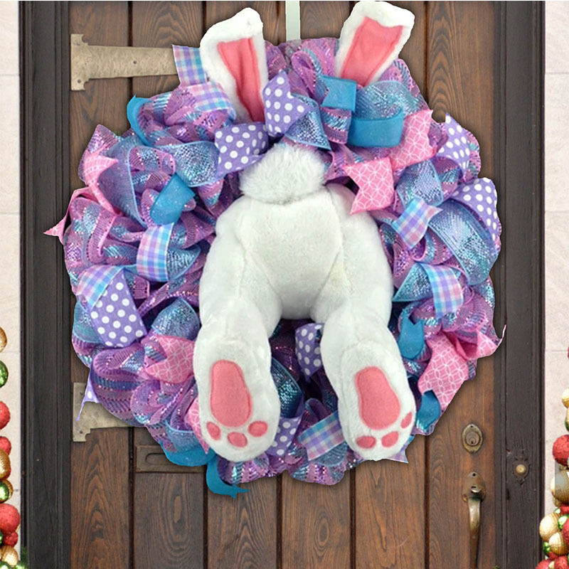 party New Easter rabbit decoration wreath festival theme decoration pendant wreath props site cloth6264771