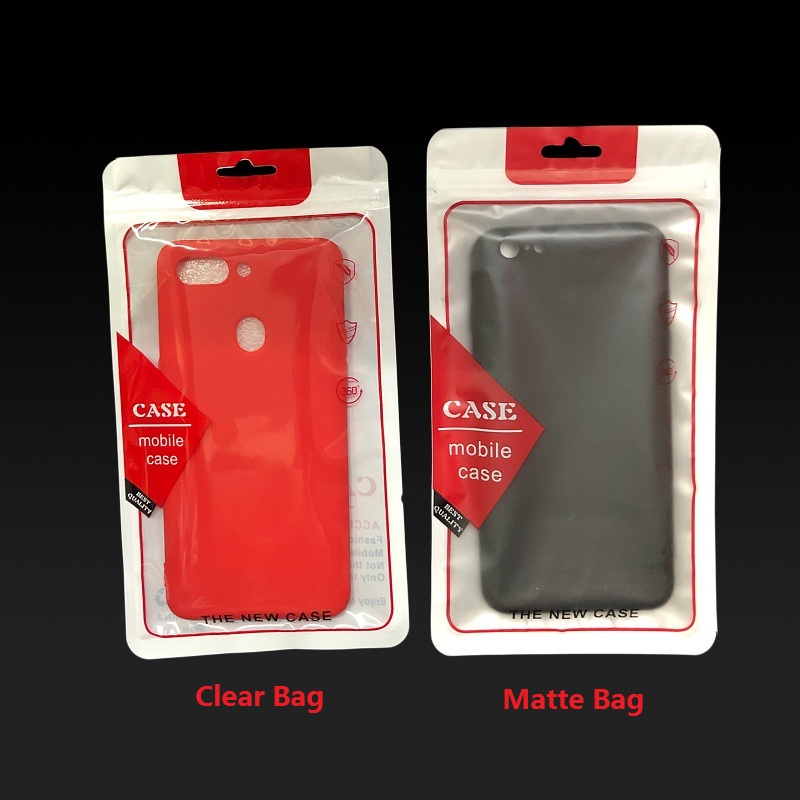 Universal Retail Display Packaging Bag For Iphone Samsung Phone Case Cover Package Bags With Hang Hole Dustproof Bags For Small Business