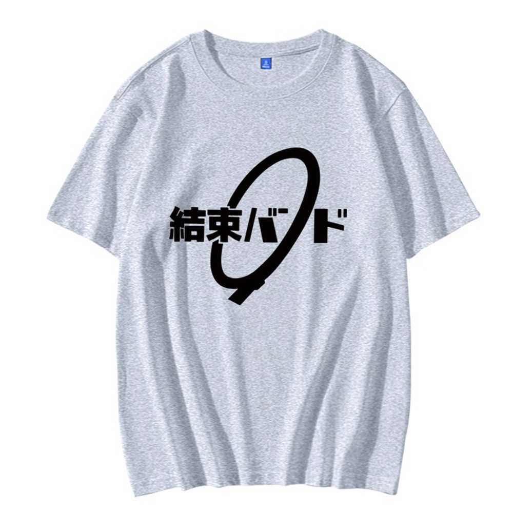 T-shirts pour hommes Anime unisexe Cos BOCCHI THE ROCK! Hitori Gotoh Ijichi Nijika T-shirt court décontracté en coton 022223H