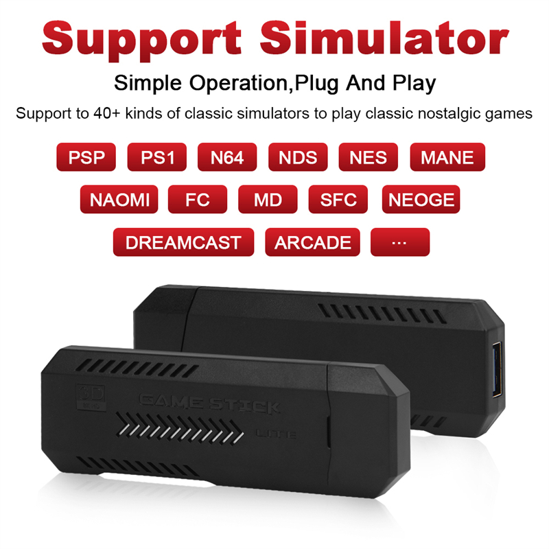 X2 Plus Game stick nostalgiczny host 3D Retro konsola do gier wideo 2.4G kontrolery bezprzewodowe System HD 4.5 41000 gier 40 emulatorów