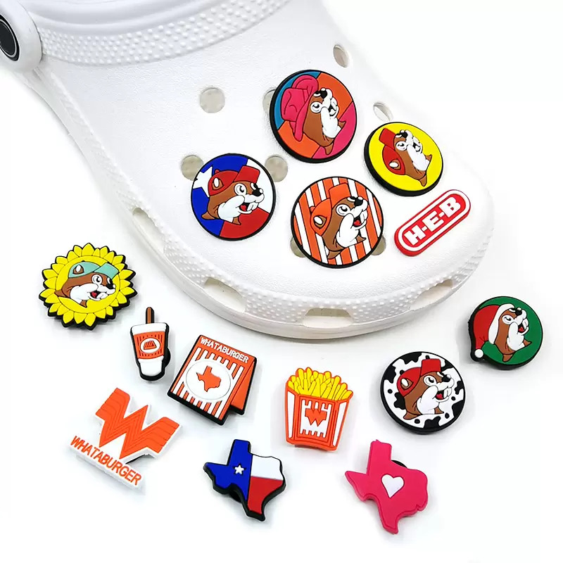 Wholesale Texas Style Croc Charms Food Icon Shoe Charms for Croc Unisex Kids Teen Adulty Party Gifts