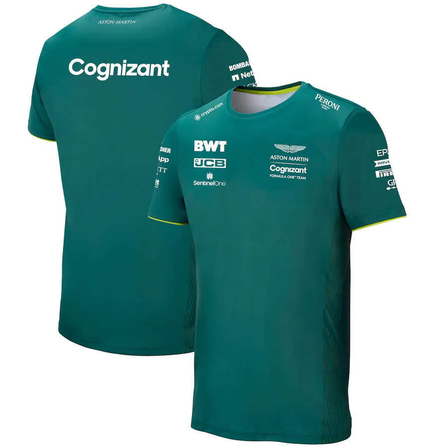 Heren T-shirts 2022 Aston Martin F1 T-shirt Heren Women's F1 Team Racing Design Crew Neck Sports Shirt. Kleding van hoge kwaliteit 022223H