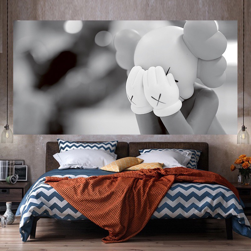 Tapestry ins tide brand kaws Sesame Street digital print bedroom wall decoration tapestry girl heart photo background cloth