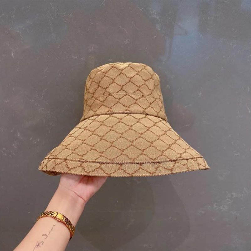 Chapéu de balde de lona de design moda chapéus de aba larga pescador bonés clássicos para mulheres masculinas tamanho grande viseira de sol luxo boné de beisebol G