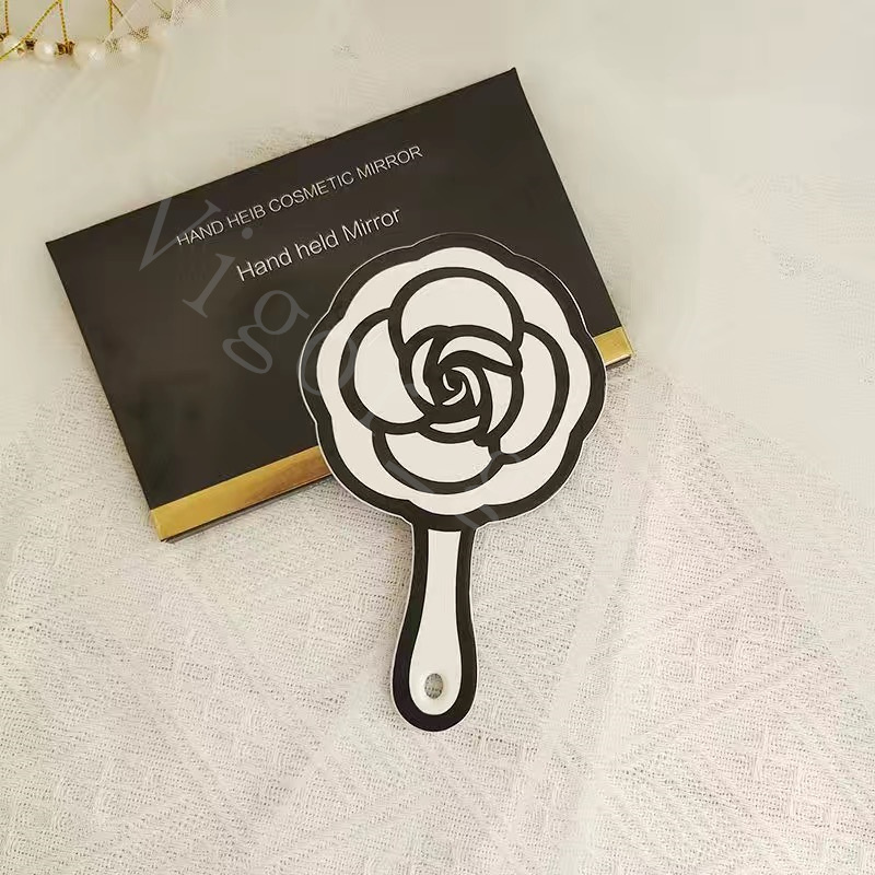 Nouvelle marque miroirs compacts miroir grossissant à main pour fille outils de maquillage impression de singe de fleur avec 4 outils de cosmétiques de couleur pour les femmes faciles à transporter de bonne qualité