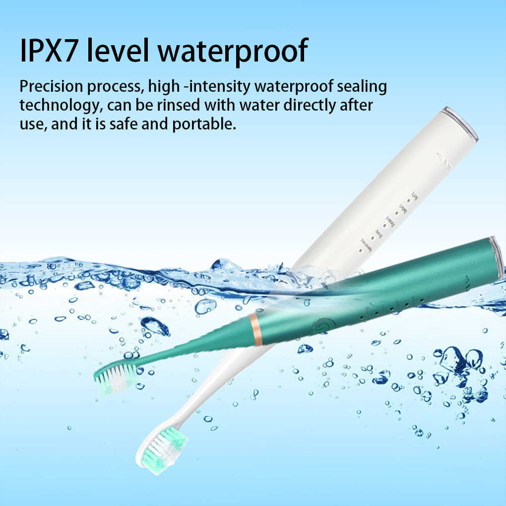 Spazzolino elettrico IPX7 Stuzzicadenti impermeabile Denti Plaque Remover Water Flosser Articoli la casa ad alta frequenza White Basic 230202