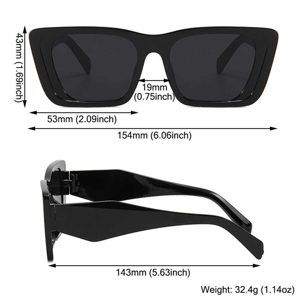 Óculos de sol Moda quadrada óculos de sol Mulher vintage Cat Eye Design Sun Glasses feminina Personalidade masculina Cool Retro Black Cateye Oculos G221215