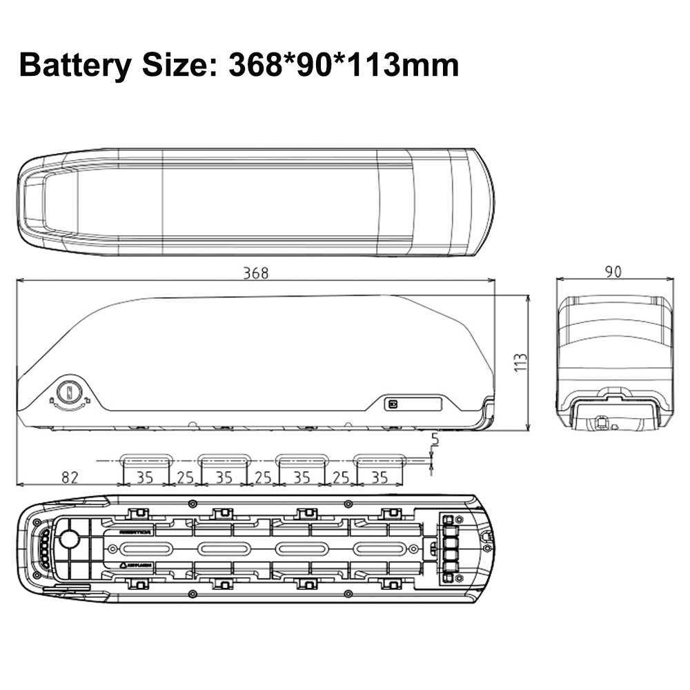 EBIKE BATTERY PACK 36V 10AH 13AH 15AH 18AH 20AHダウンチューブ18650リチウムイオン電気自転車バッテリーBAFANG BBS01 BBS02B