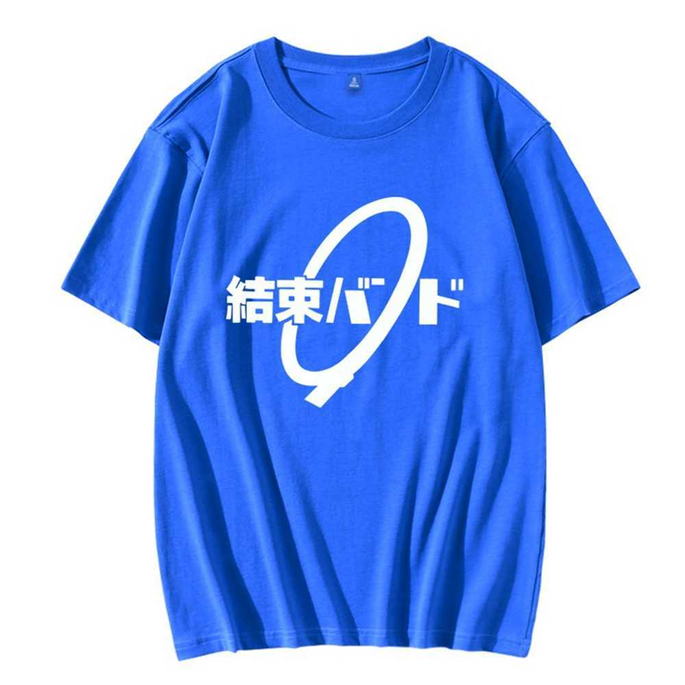 T-shirts pour hommes Anime unisexe Cos BOCCHI THE ROCK! Hitori Gotoh Ijichi Nijika T-shirt court décontracté en coton 022223H