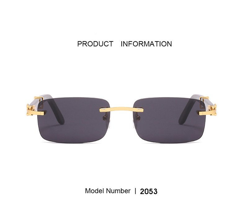 Carti Gafas Gafas de sol de diseñador de lujo para hombre Mujer Sin marco Rectángulo UV400 Playa al aire libre Gafas clásicas de metal