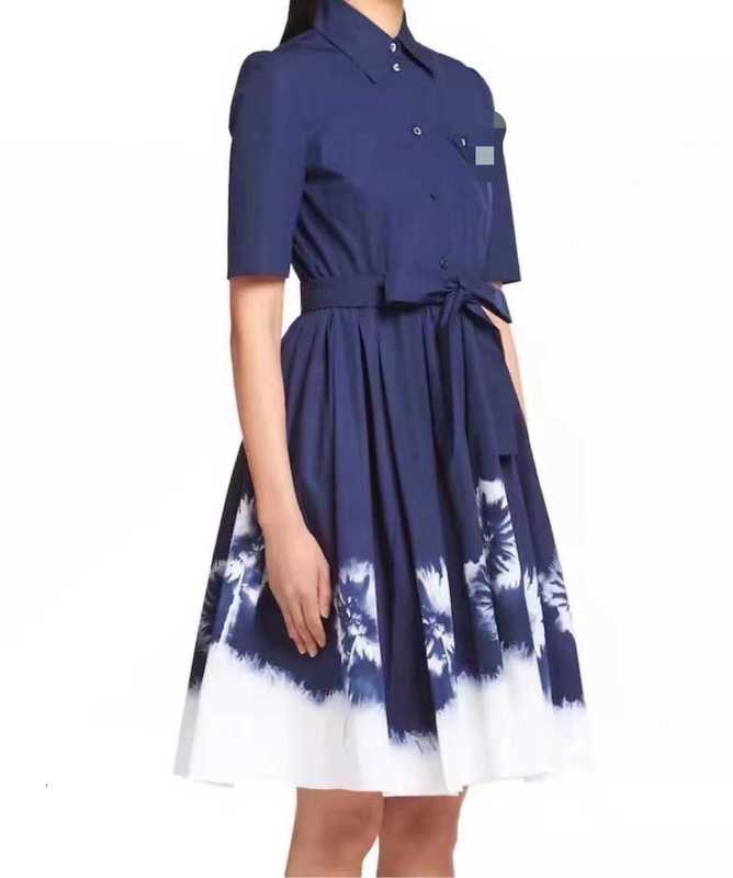 Casual Dresses designer technology shirt dress in spring and summer of this year three-dimensional flower letter decoration pleated skirt hem stitching VKFF