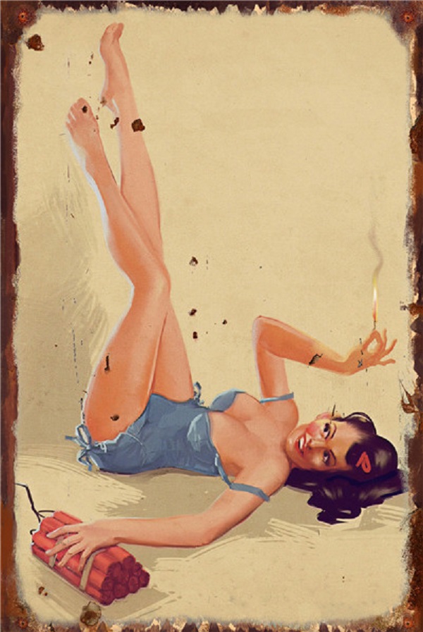 Ретро сексуальная женщина металлическая жестяная знак декор стены милая леди металлический плакат декоративный оловянный барь