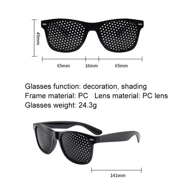 Occhiali da sole Occhiali con foro stenopeico Cura della vista degli occhi Occhiali correttivi indossabili Miglioratore Stenopeico Stenopeico Allevia l'affaticamento Protezione del colore degli occhi G221215