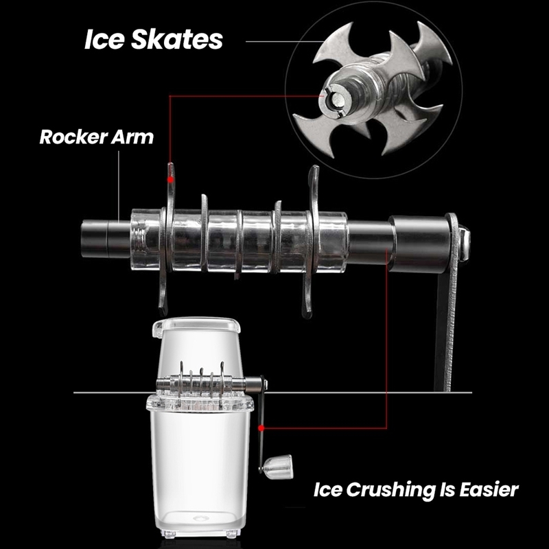 Eiszerkleinerer, Rasierer, tragbar, manuelle Form, Handkurbel, Rasiermaschine, für Küche, Bar, Mixer, lustige Getränke, 230222