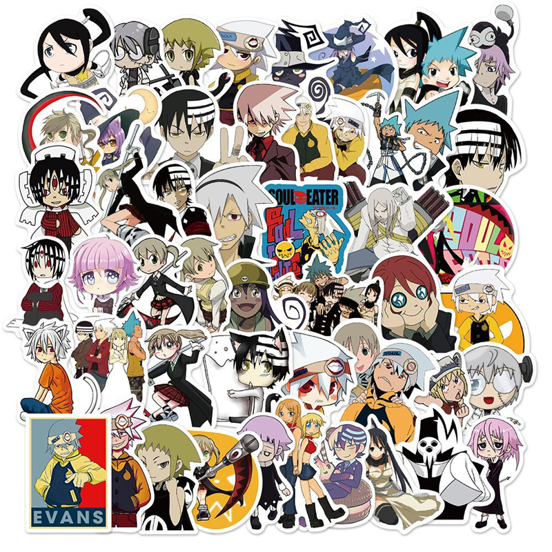 Anima￧￣o Soul Eater Start Black Star Maka Albarn Graffiti Kids Toy Skateboard Car Motorcycle Sticker Decals de adesivos por atacado