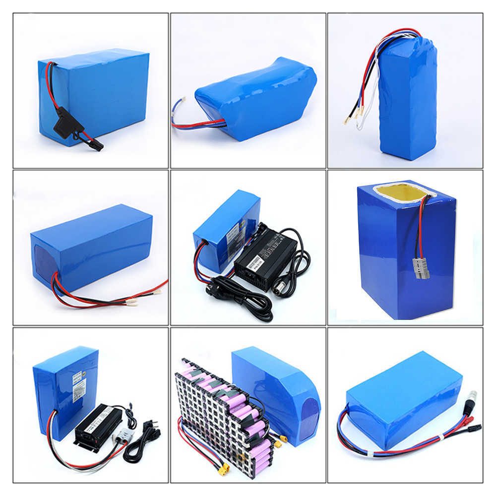 Anpassat eBike Battery Pack 36V 48V 20AH 25AH Litiumjonbatterier med PVC -fodral för elektrisk cykelskoter Motorcykel DIY