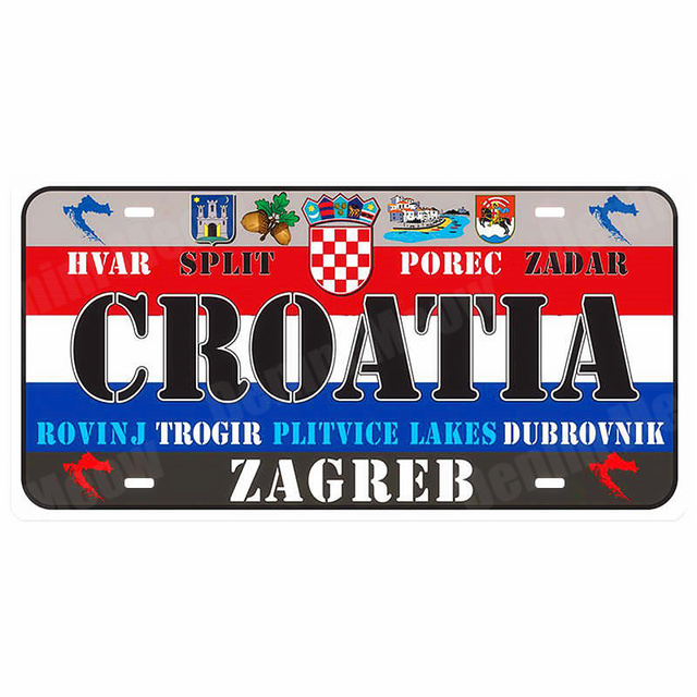 Brazil Korea Canada License Plate Car Motorcycle Metal Signs Bar Cafe Home Decor Mexico India Germany Wall Painting National Flag Tin Sign Decor Size30X20CM w01