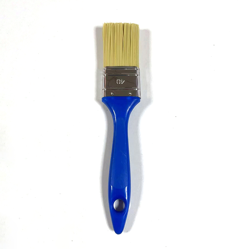 Wholesale of blue rubber handle sharpened silk plastic rubber wire brush water paint paint pointing cleaning imitation bristle paint brush