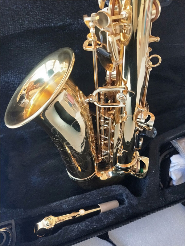 Saxophone Alto YAS-62 Gold Key Super instrument de musique Sax électrophorétique en or de haute qualité, instrument de musique vintage professionnel