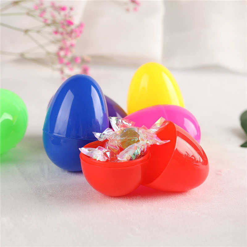 Party Decoration 12st Colorful Easter Plastic Egg Creative Gift Box Kids Toy For Home Wedding Birthday Diy Crafts Y2302