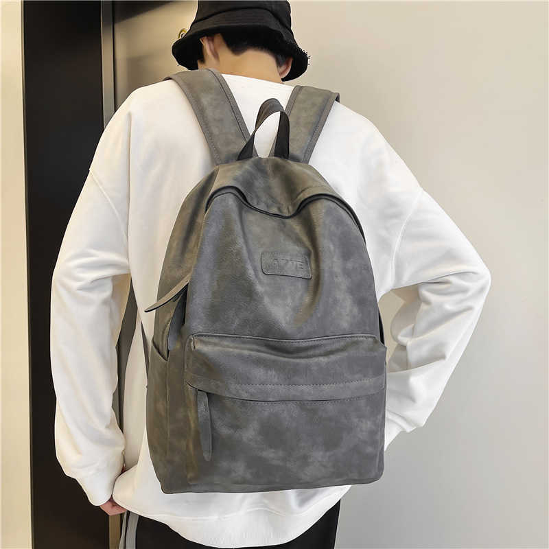 Sac à dos sac de haute qualité femme homme sac à dos en cuir souple sac à dos masculin de luxe de luxe pack de dos d'ordinateur portable sac à grande capacité voyage 230223